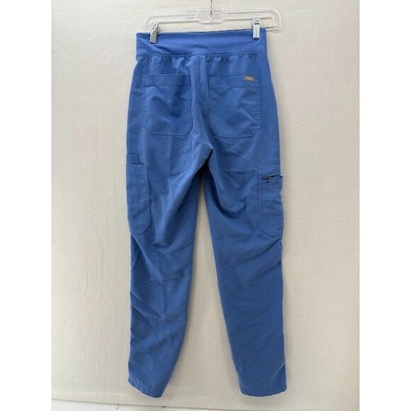 Figs Scrub Pants Womens X-Small Blue Yola Skinny Cargo Bottom Medical Nursing - Picture 8 of 8